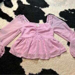 Japna pink puff sleeve blouse